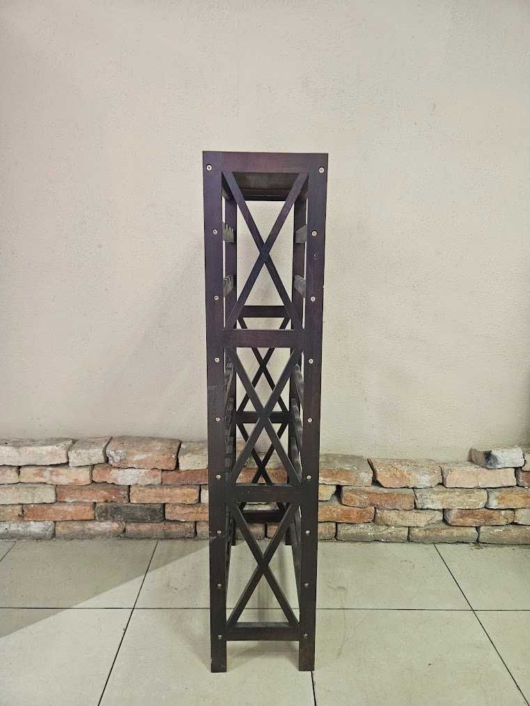 Regał na wino drewniany 125 cm – do domu, restauracji, baru