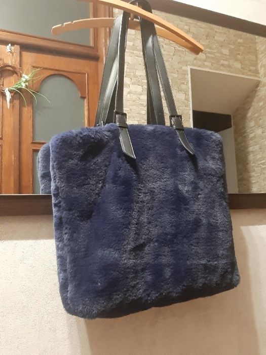 Хутряна меховая сумка шопер, Topshop