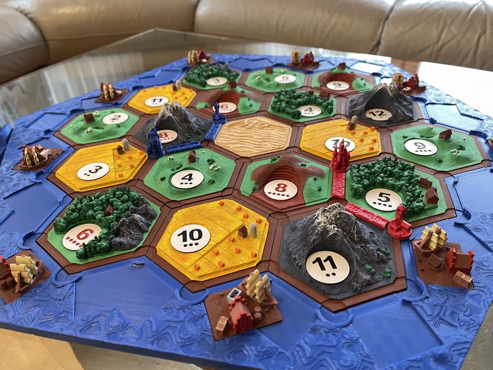 Catan 3D z drukarki 3D