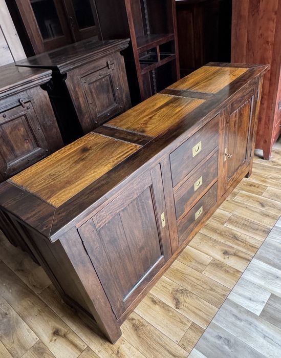 Komoda z drewna, kolonialna, vintage, rustykalna, wyjatkowy blat