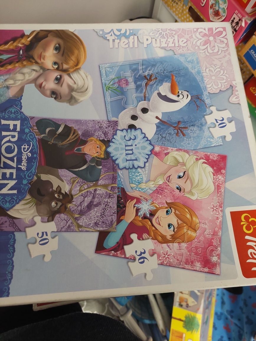 Frozen puzzle 10 obrazkow dla 4/ 5 latkow