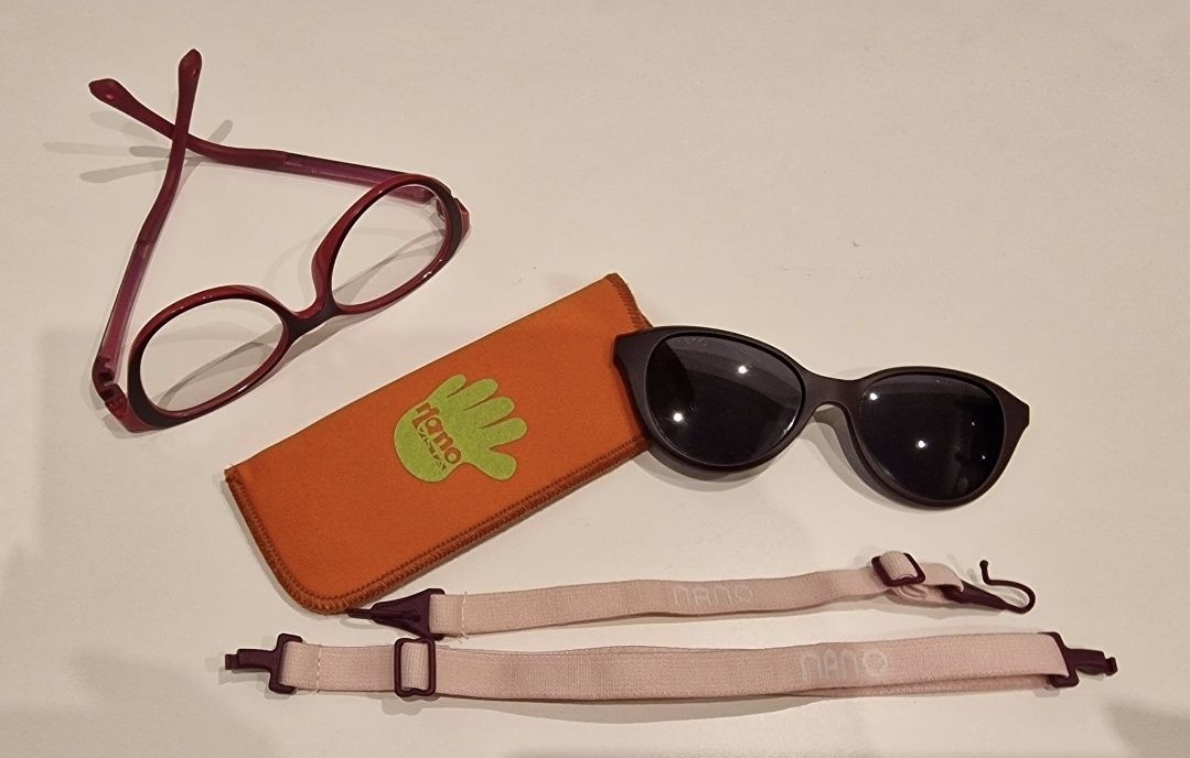 Oculos de grau e sol menina NANO silicone