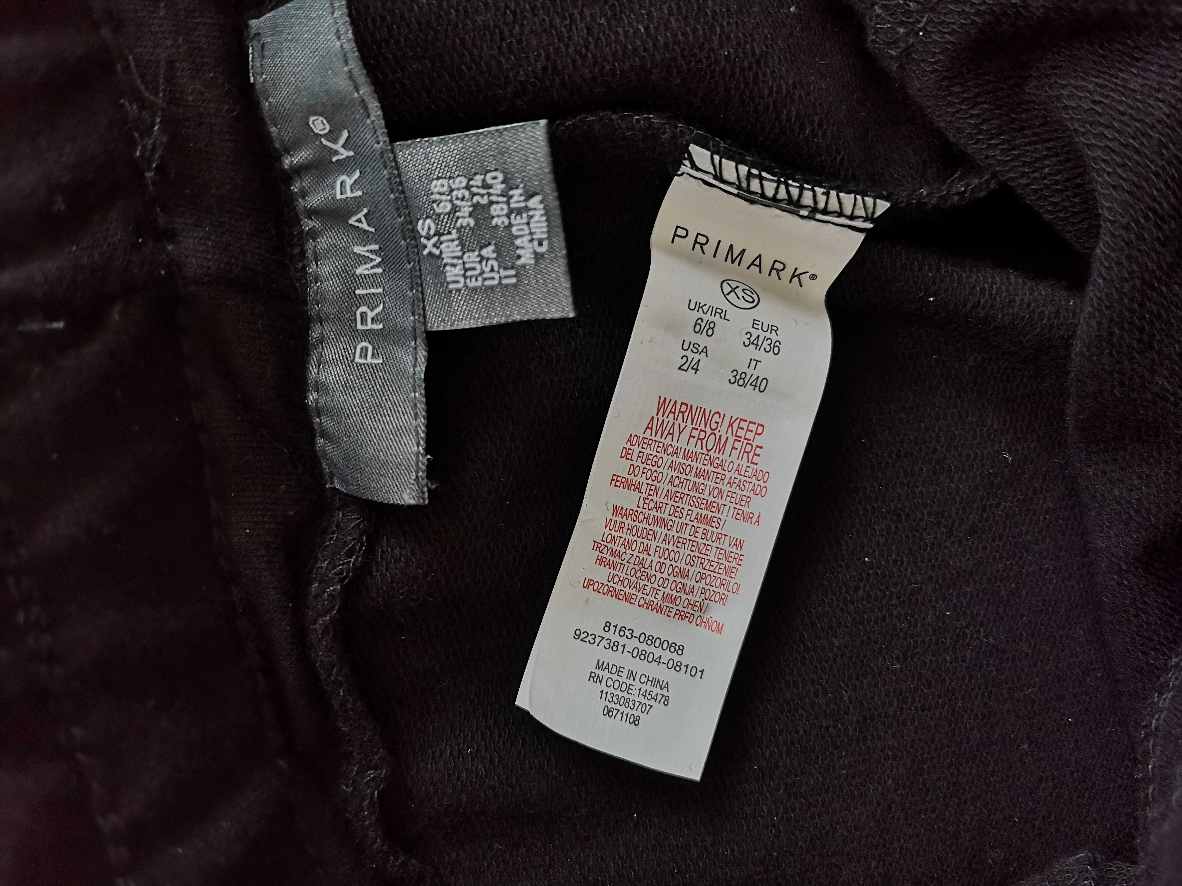 Czarne spodnie dresowe dresy Primark 34 - 36 jak nowe