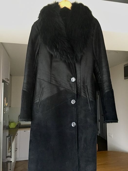 Натуральна дублянка (Турція) песець та шкіря ягняти, ідеальний стан.