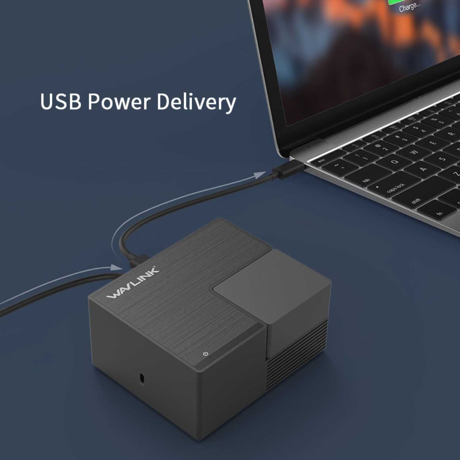 Stacja dokująca WAVLINK USB C z ładowaniem 65W  WL-UG76PD2