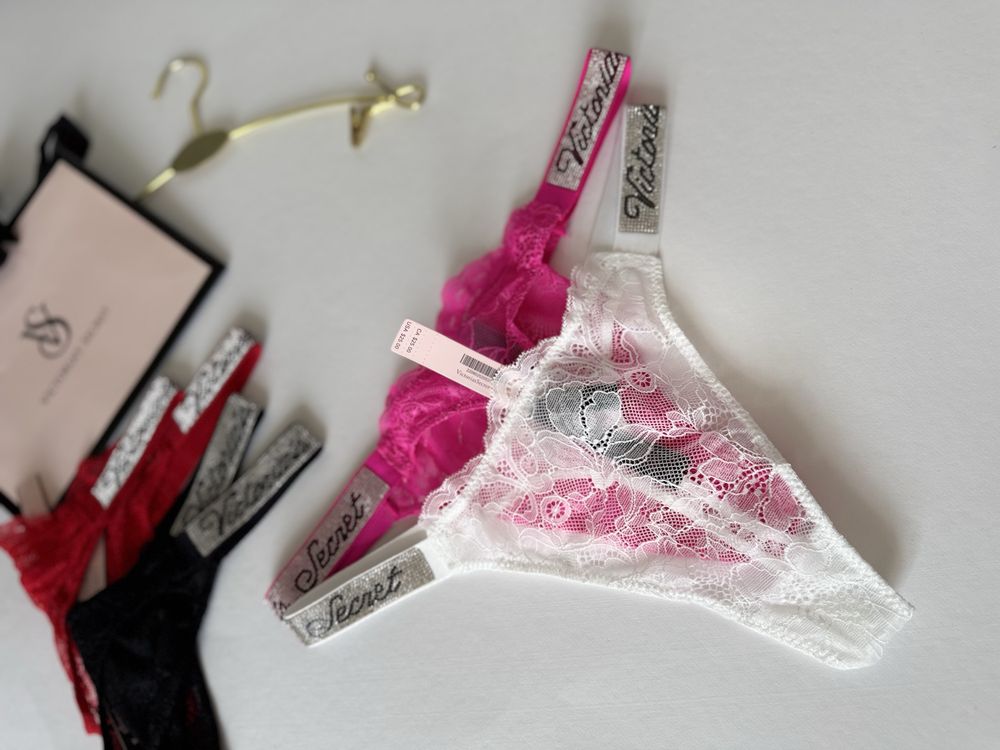 Трусики стринги Victorias Secret Кружевные трусики виктория сикрет