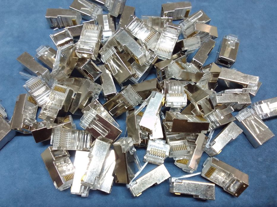 Экранированный коннектор rj45 ( 150 штук)