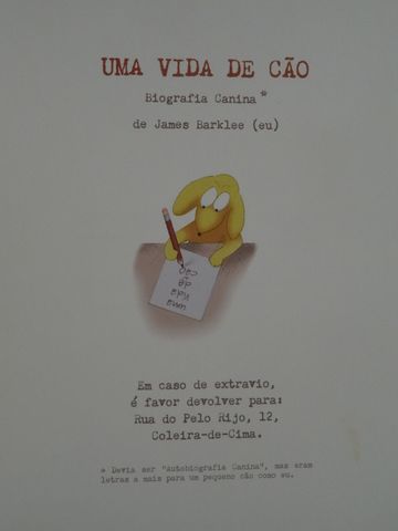 Uma Vida de Cão - Biografia Canina de James Barklee