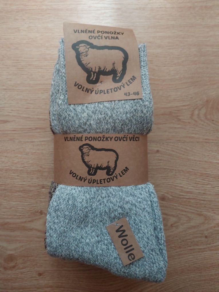 Wełniane skarpety męskie 3 pary