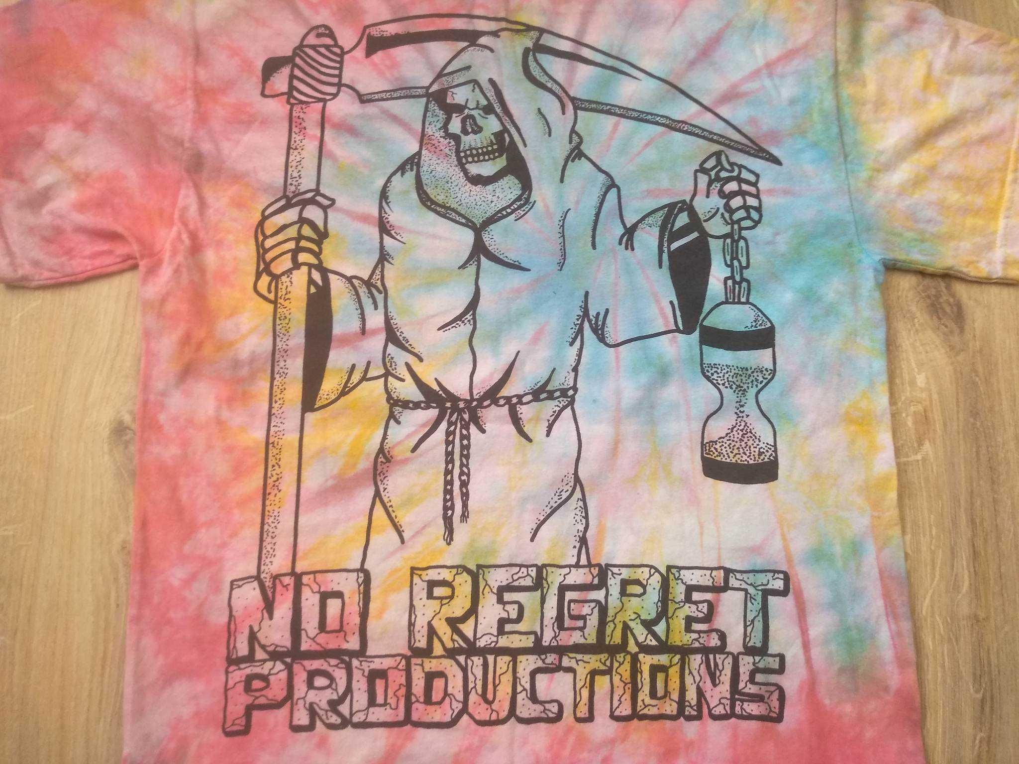 Gildan koszulka shirt M No Regret Productions - ciekawy nadruk