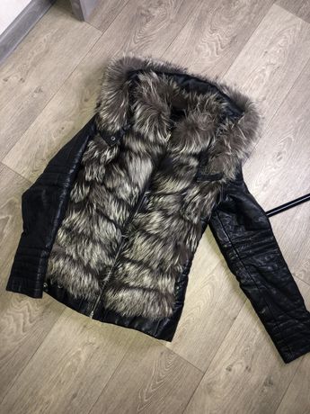 Куртка зима чернобурка