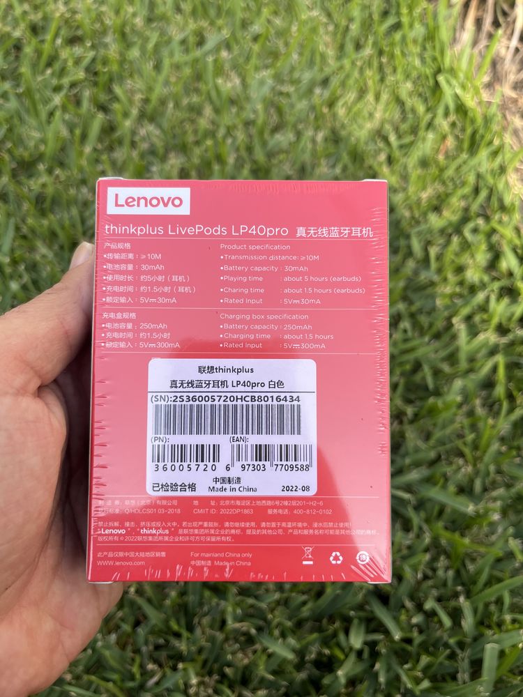 Fones Lenovo Thinkplus LivePods LP40 pro