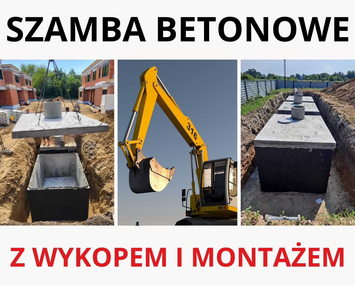 Szamba z wykopem Zbiorniki Zbiornik Betonowy na Szambo Wodę Deszczówkę