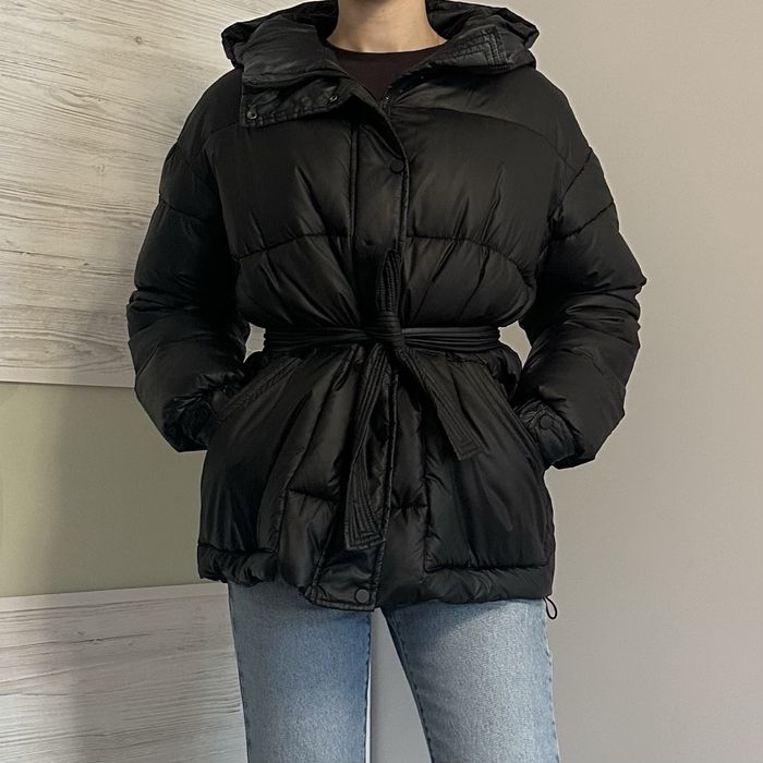 Пуховик пояс бренд Linel плащова водовідштовхувальна тканина аеро пух