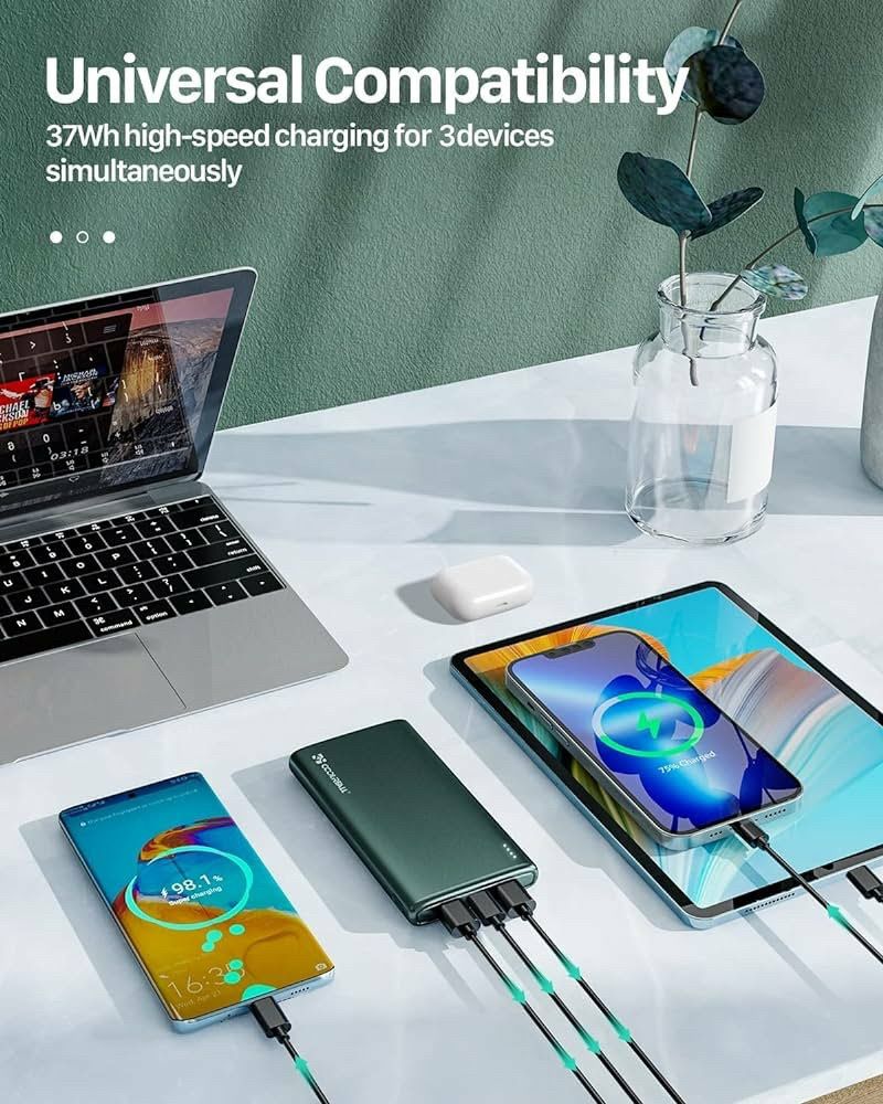Качественный Повербанк 10000mah 15W Быстрая зарядка Power bank