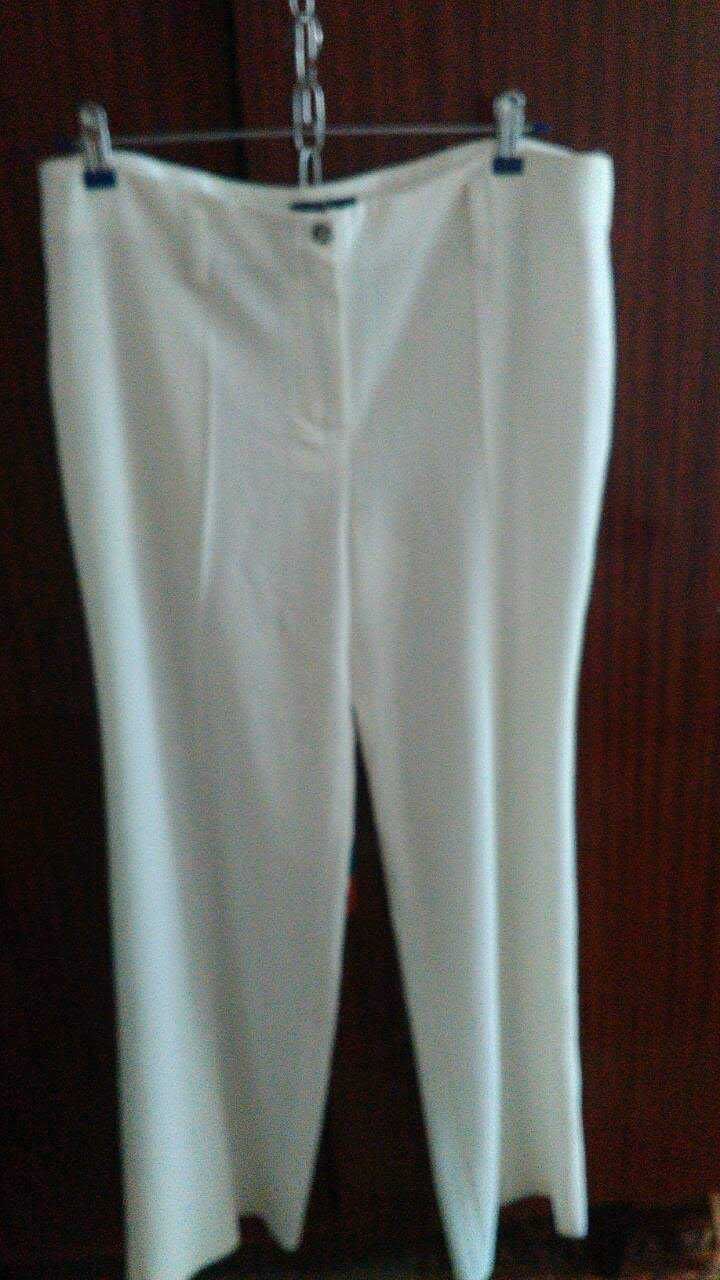 Женские летние белые штаны, лен и шелк, 52 размер брюк