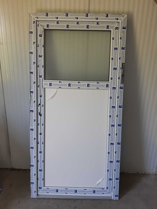 drzwi pcv nowe 100x200 przeszklone ocieplone