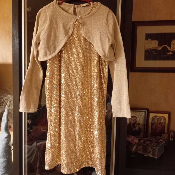 Нарядное платье с пайетками George 9-11 лет и болеро