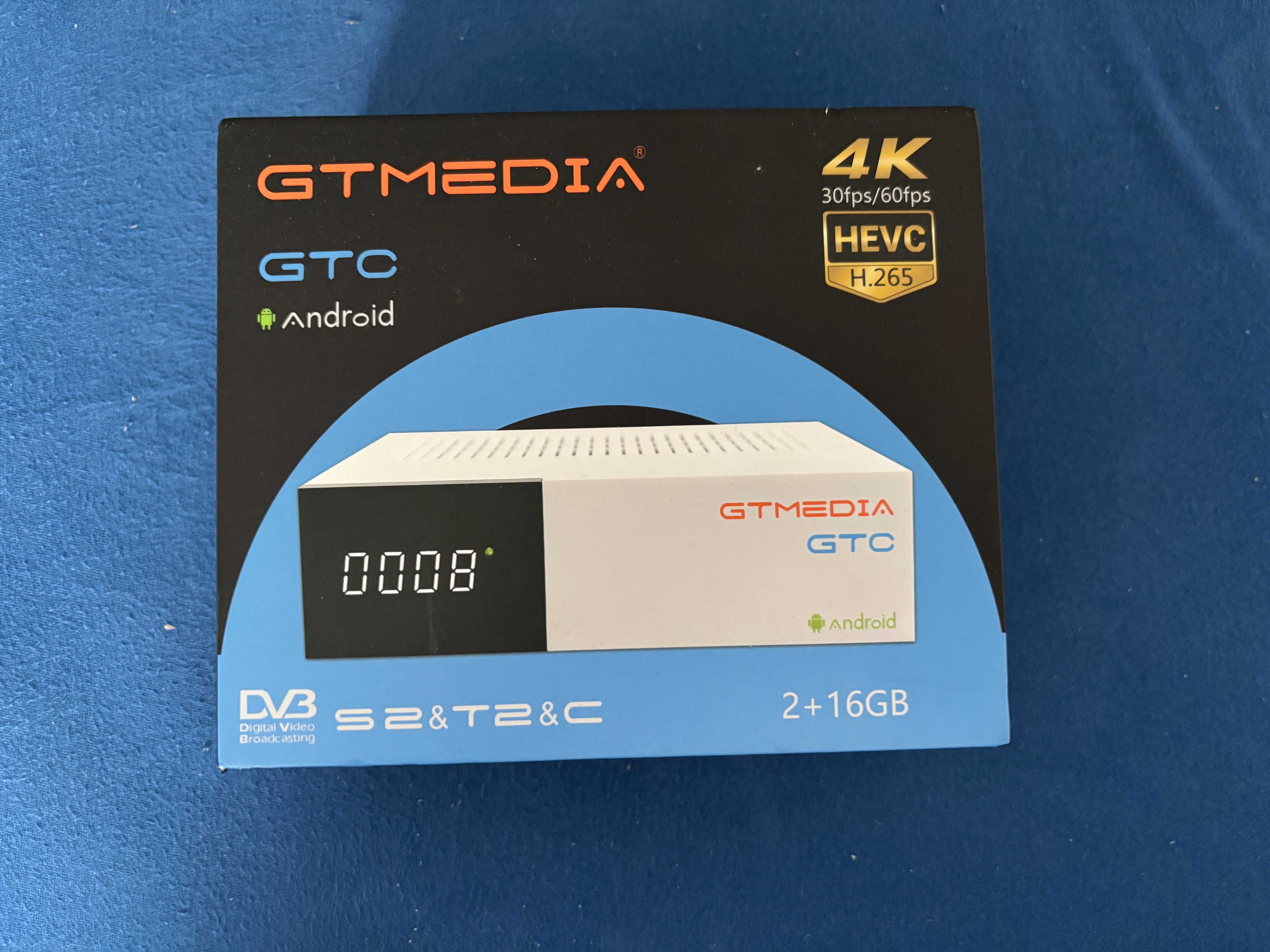 Dekoder GTMedia GTC 4K Android TV Freesat Cccam DVB-T2 DVB-S2 DVB-C