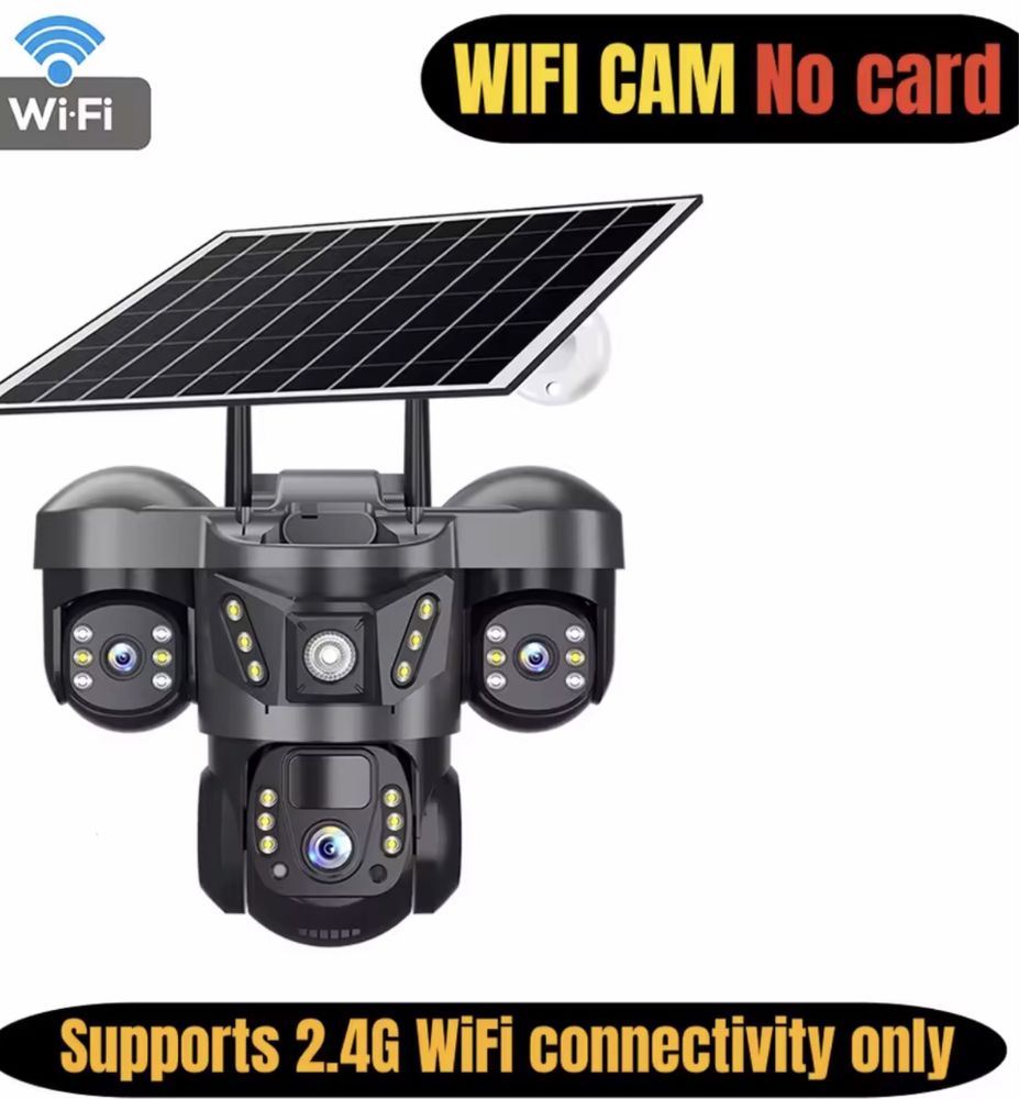 АВТОНОМНА ВІДЕОКАМЕРА 15мр 10x ZOOM WIFI V380Pro онлайн вулична камера