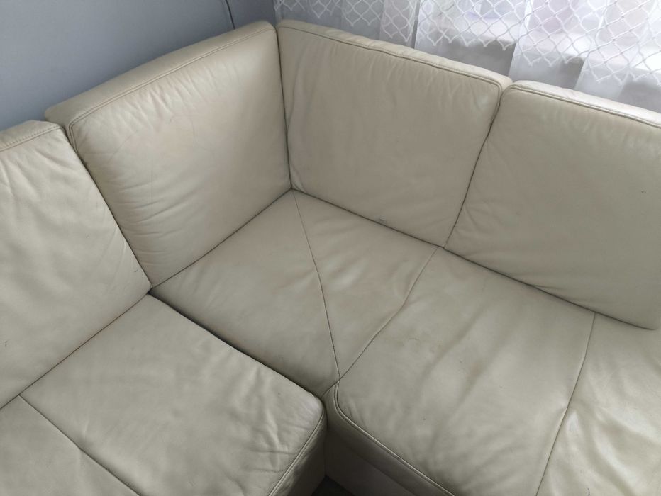 narożnik skórzany ecru