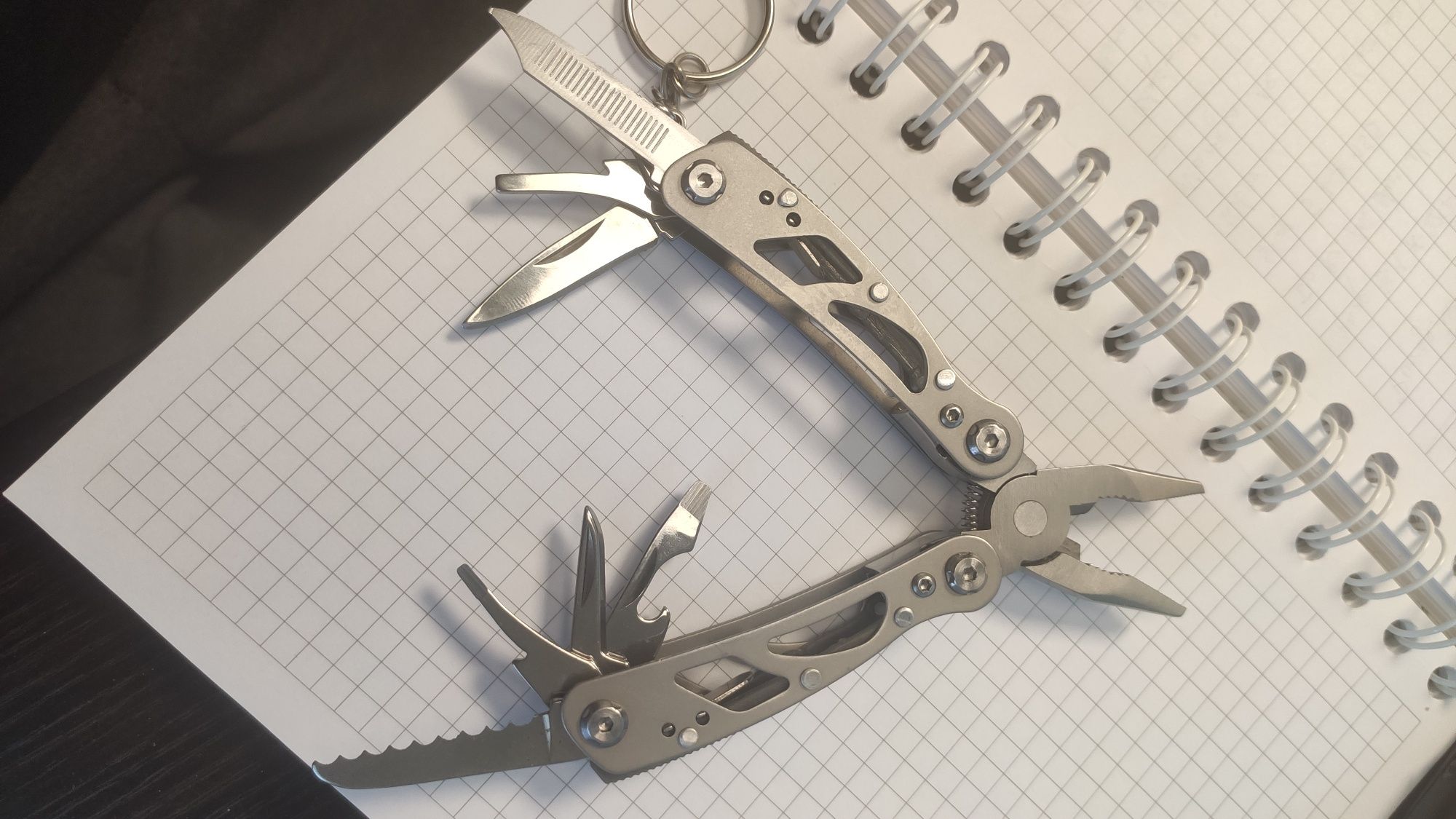 Kombinerki wielofunkcyjne, brelok survival, multitool