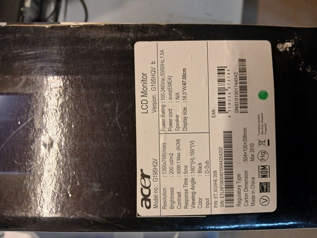 Monitor Acer 18.5"