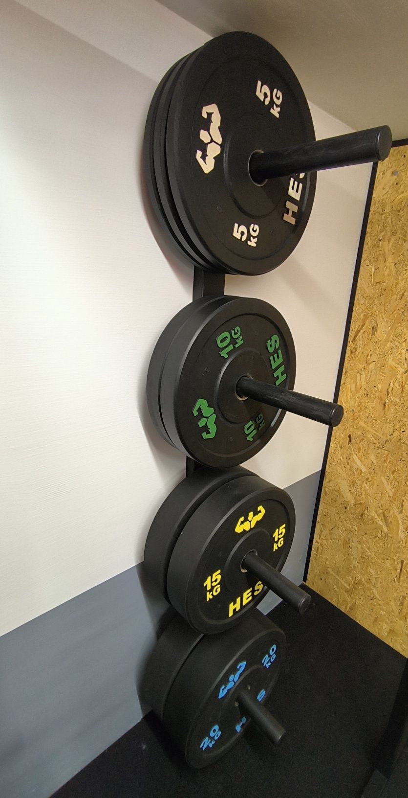 OBCIĄŻENIE OLIMPIJSKIE HES  Bumper - 210 KG - fi 51 mm + 2 x wieszaki