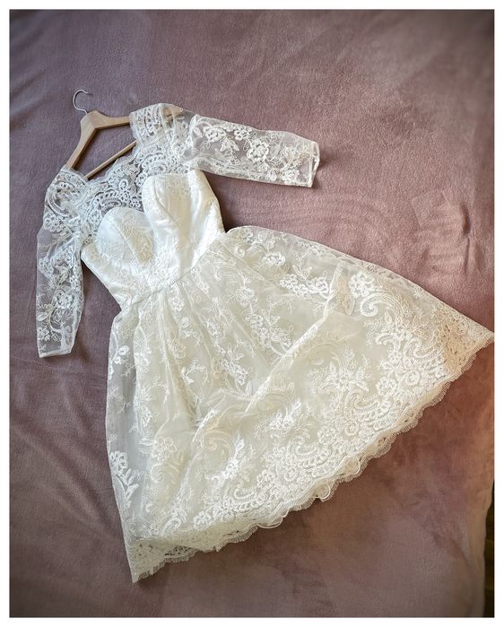 Sukienka biała koronkowa chi chi london ślub poprawiny chrzciny wesele