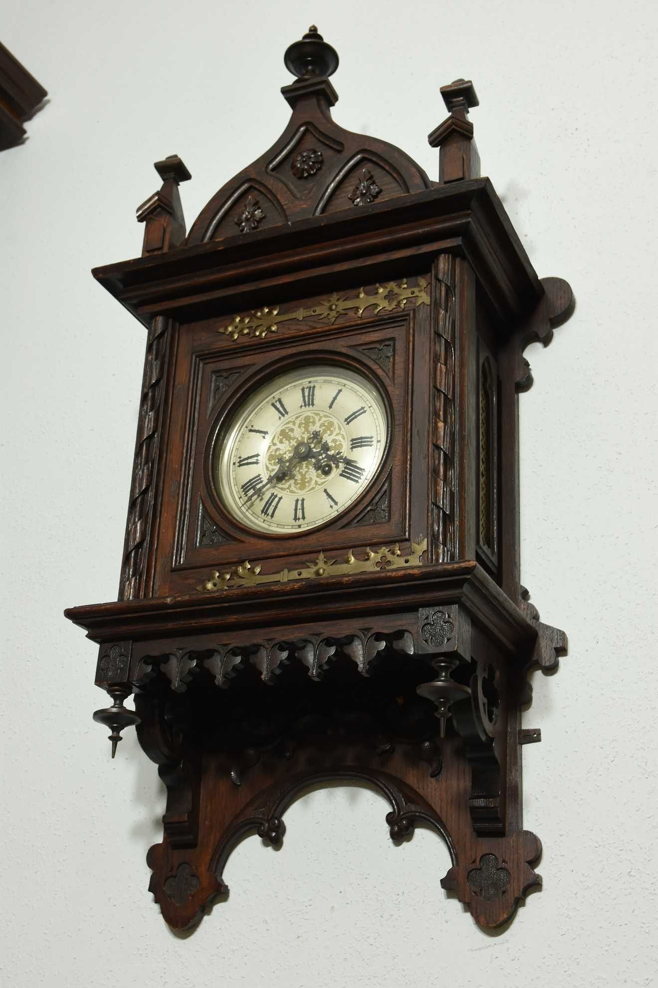 Jedyny taki GOTYK zegar piękny Gustav Becker GB