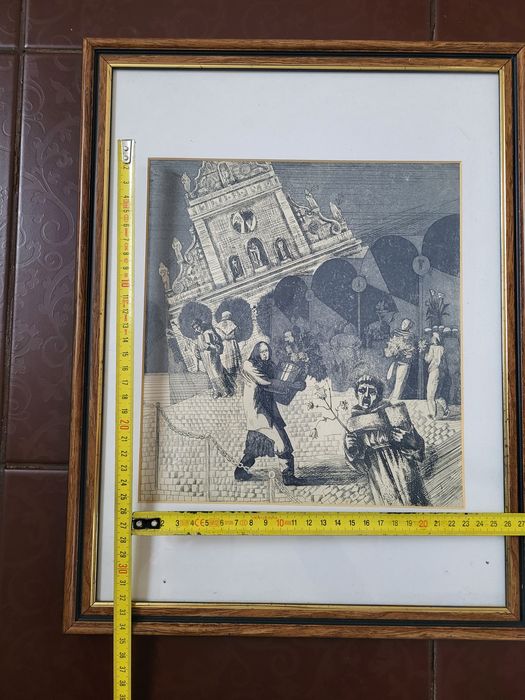 Картина графіка в рамці зі склом