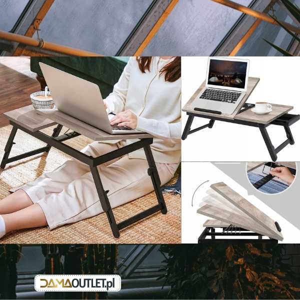 Stolik pod laptop, taca śniadaniowa składane nogi MEBLE DaMaOutlet.pl