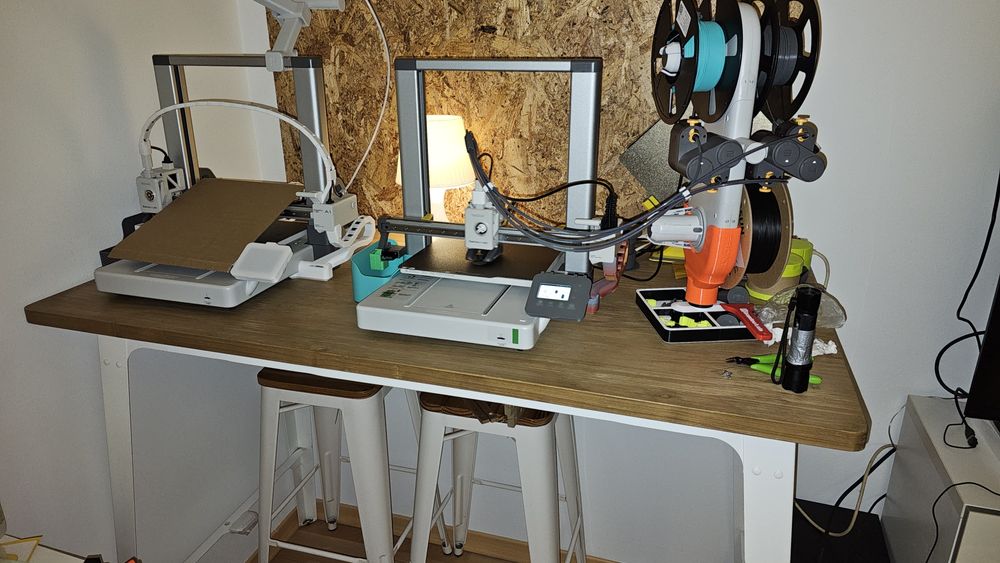 Mesa Alta com Tampo Tipo Bambu 140x75cm