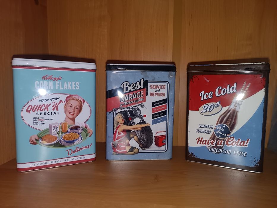 Puszki pudełka metalowe ozdobne