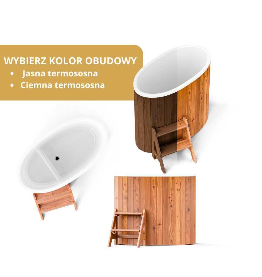 Balia ogrodowa dla 1-2 osób z piecem i bez podgrzewania Jacuzzi beczka