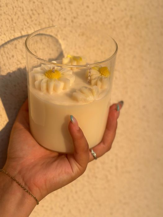 Vela artesanal de cera de soja
