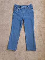 Niebieskie spodnie jeansowe H&M, rozm. 44 cm,Slim High