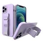 Rope case żelowe etui ze smyczą łańcuszkiem torebka smycz iPhone 13 Pr