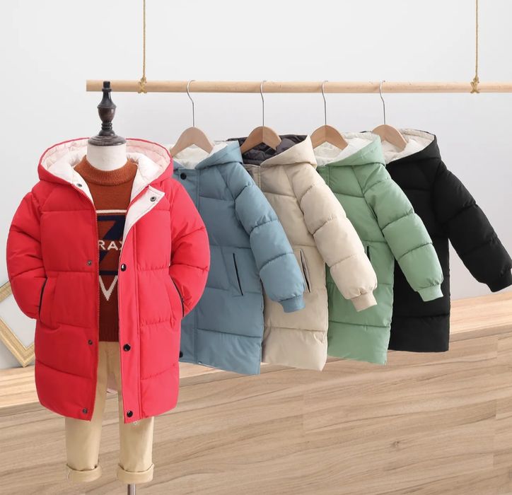 Kurtka zimowa PatPat, roz. 116 cm, niebieska, do kolana.