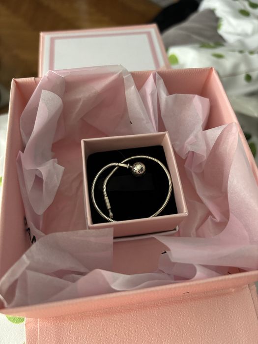 Srebrna bransoletka Pandora 17 cm