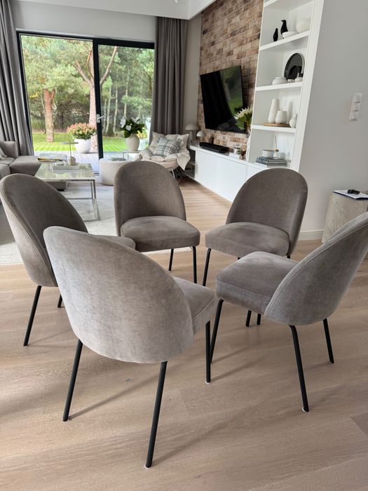 Komplet 5 stylowych krzeseł do jadalni