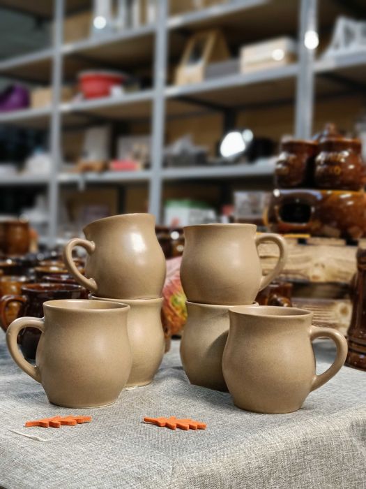 Kubki kamionkowe z uchem do grzańca / grzanego wina 200 ml - OUTLET