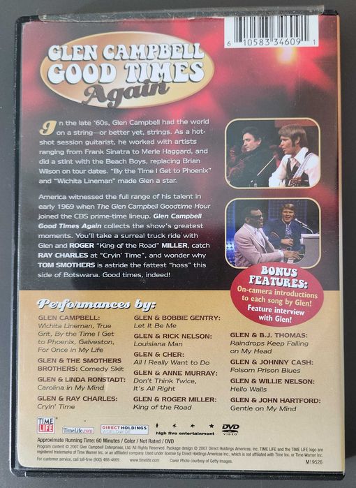 Glen Campbell – Good Times Again [DVD Reg 1] Johnny Cash Willie Nelson