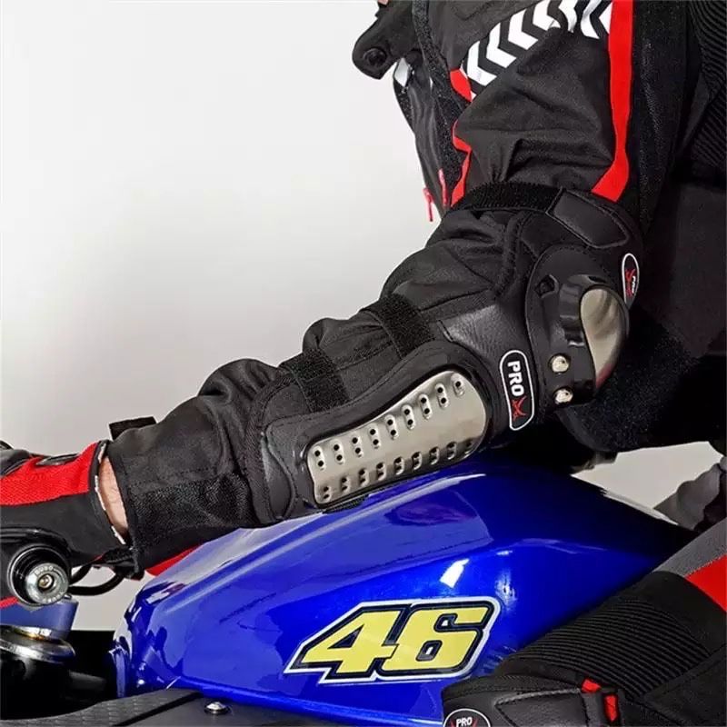 Proteções joelheiras cotoveleiras aço inox universais moto cafe racer