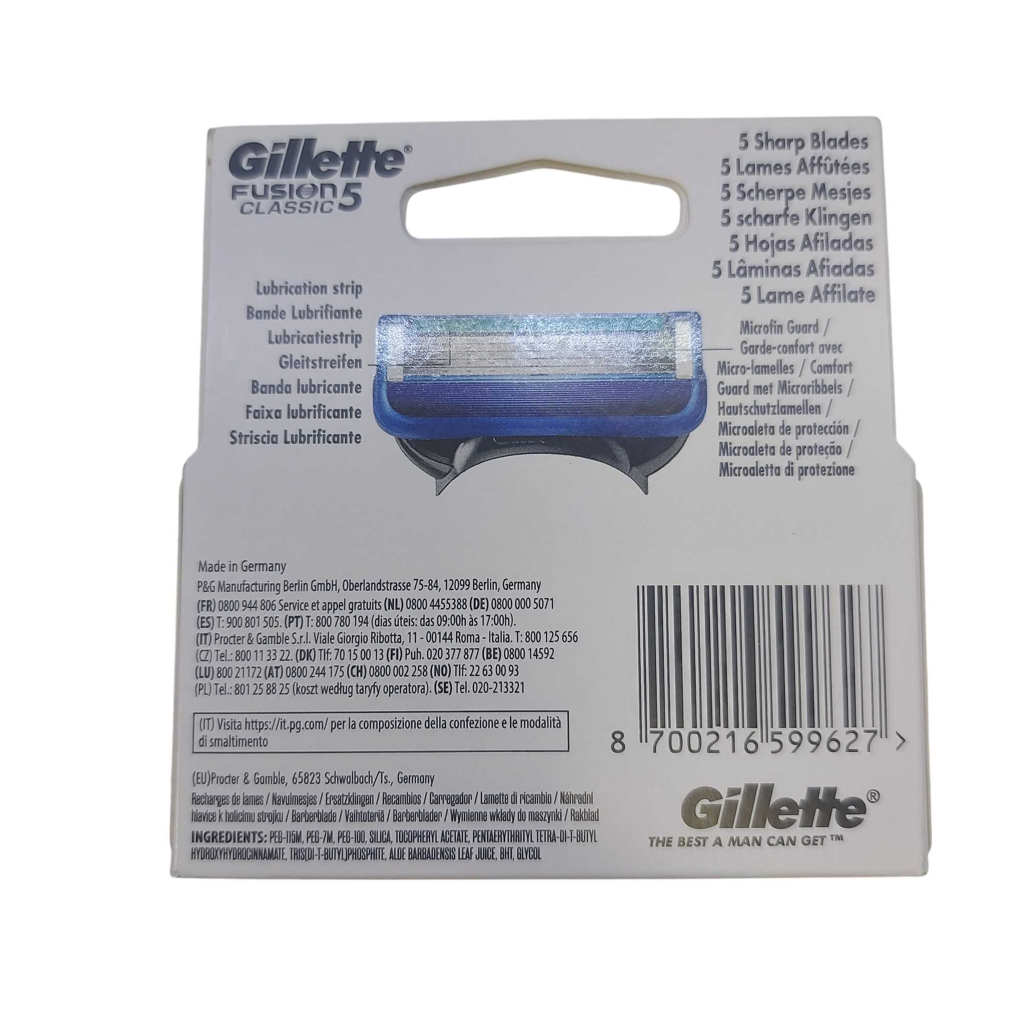 Maszynka Gillette FUSION CLASSIC 5 2+1 / 2 x 3 ostrza