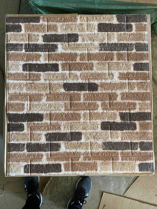 НАЙМЕНШІ ЦІНИ! Самоклеючі 3Д Панелі Коричнева Цегла 5 мм, 3D панели