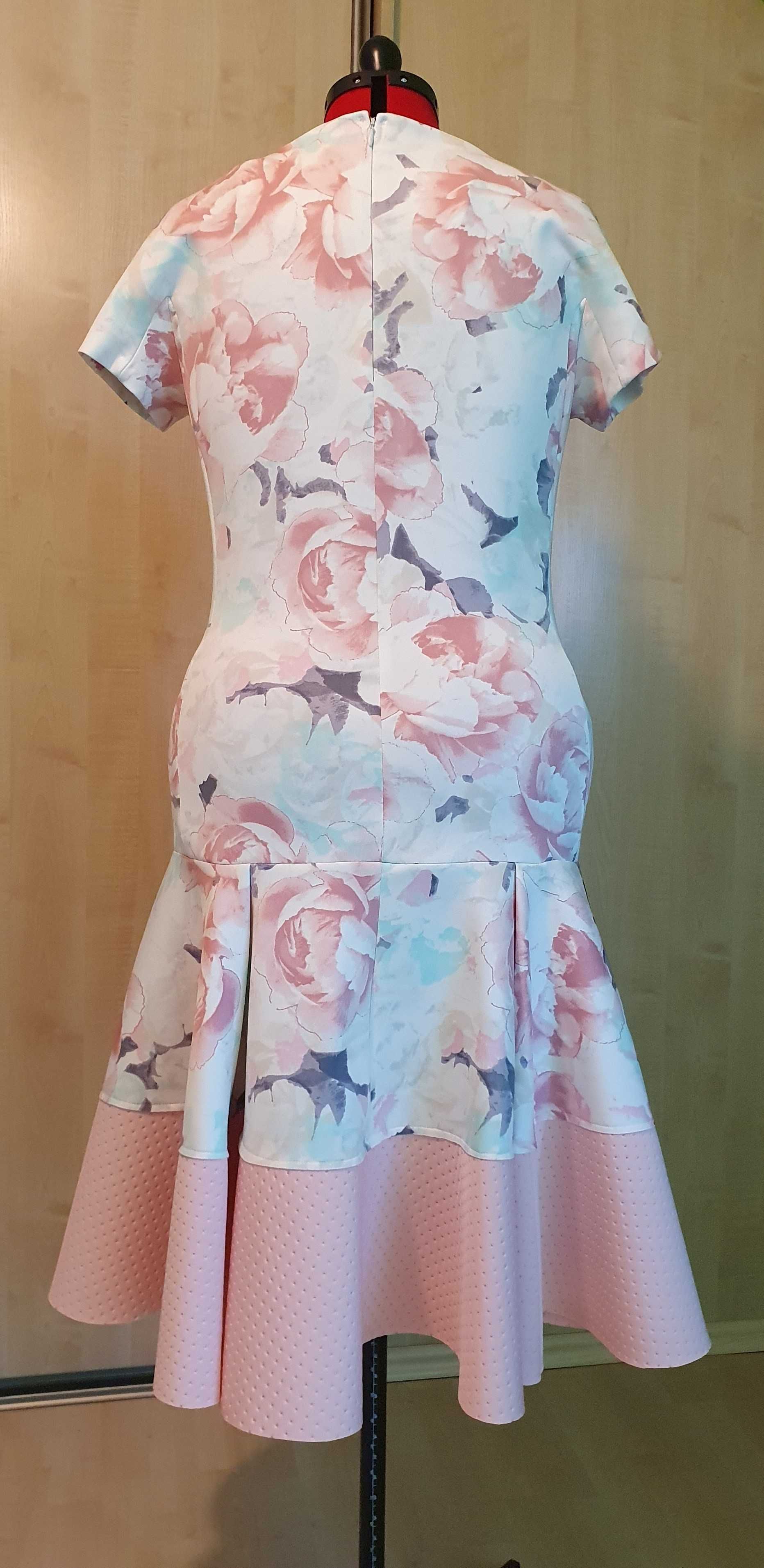 Sukienka wizytowa midi, rozmiar 46-XXXL