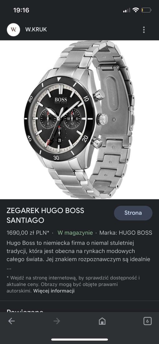 Zegarek męski Hugo Boss