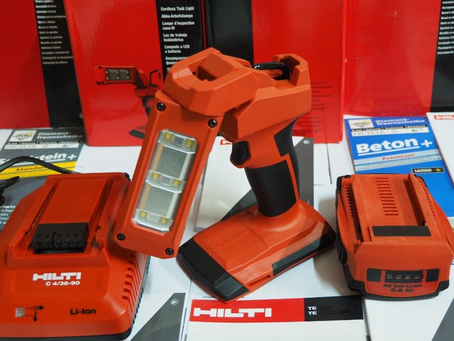 Zestaw lampa HILTI SL 2-A22 latarka bateria 22v 2,6Ah ladowarka aku