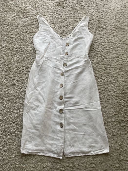 River Island sukienka letnia, rozmiar S/36, biała, na ramiaczkach